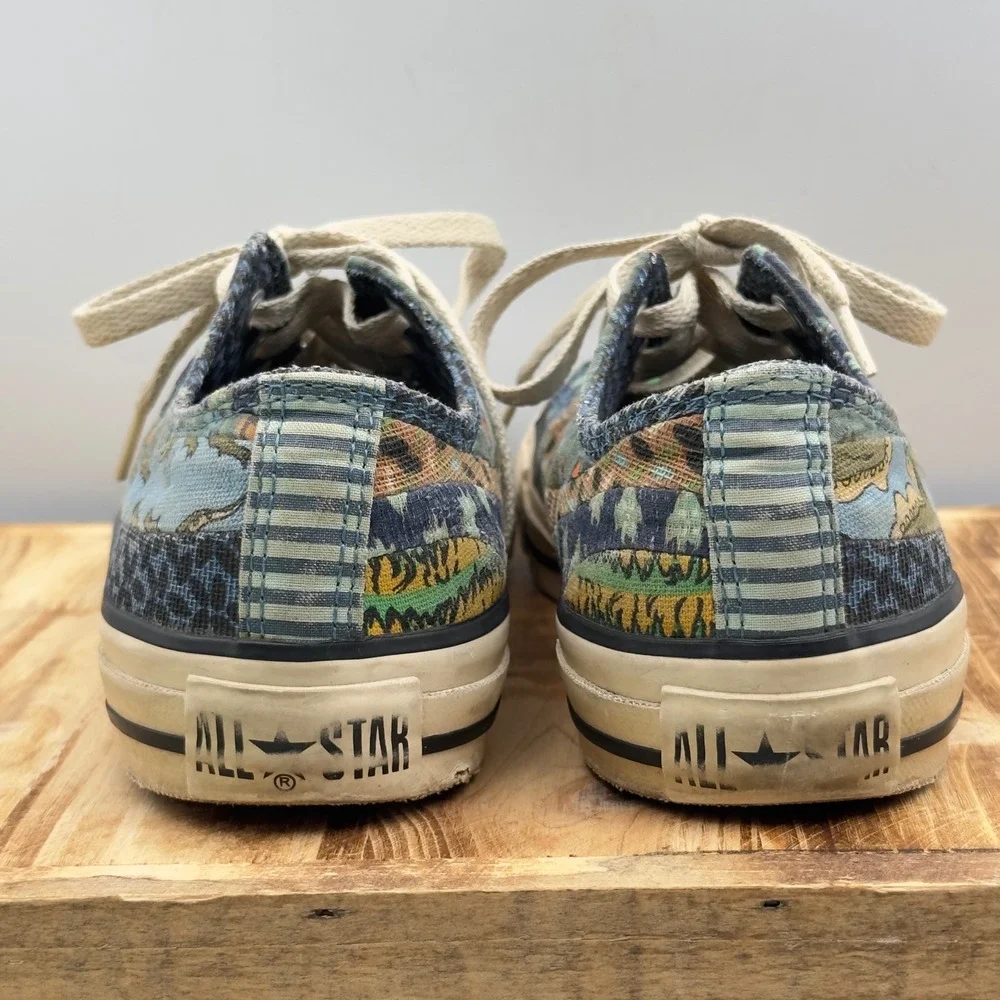 Converse All Star Dinosaur Multi Color Low Top 2008 Womens 6.5 Rare Sneakers